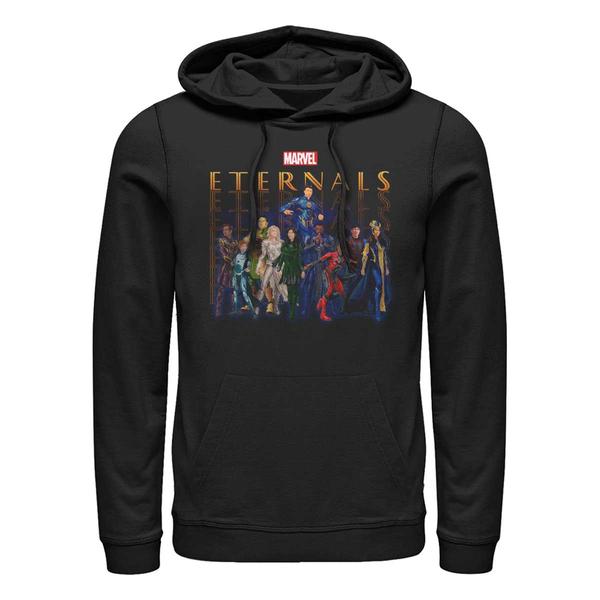 Aperçu: Marvel - Eternals - Photo de groupe Eternals Group Repeating - Unisex Sweat à capuche - Noir - Devant