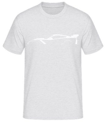'Chevrolet Corvette C7 ZR1' Silhouette - T-shirt standard Homme - Gris chiné - Devant