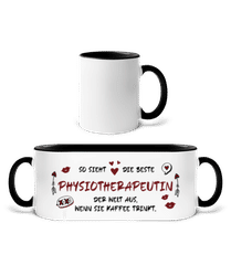 So Sieht Beste Physiotherapeutin Kaffee · Tasse zweifarbig
