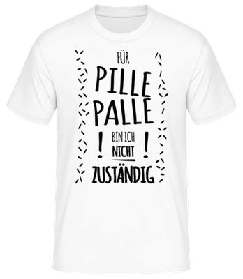 Pille Palle - Männer Basic T-Shirt - Weiß - Vorne