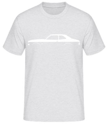 'Ford Cortina Mk III' Silhouette - Männer Basic T-Shirt - Grau meliert - Vorne