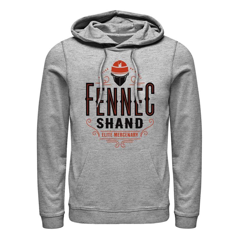 Preview: Star Wars - Book of Boba Fett - Logo Fennec Shand Elite Mercenary - Unisex Hoodie - Heather grey - Front
