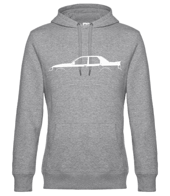 'Ford Sierra Sapphire RS C.' Silhouette - Sweat à capuche standard homme - Gris chiné - Devant