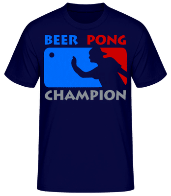 Beer Pong Champion - Männer Basic T-Shirt - Marine - Vorne
