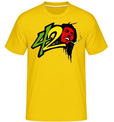 Cannabis Bob 420 - Shirtinator Men's T-Shirt - Golden yellow - Front