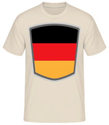 Deutschland Fahne Wimpel - Männer Basic T-Shirt - Creme - Vorne