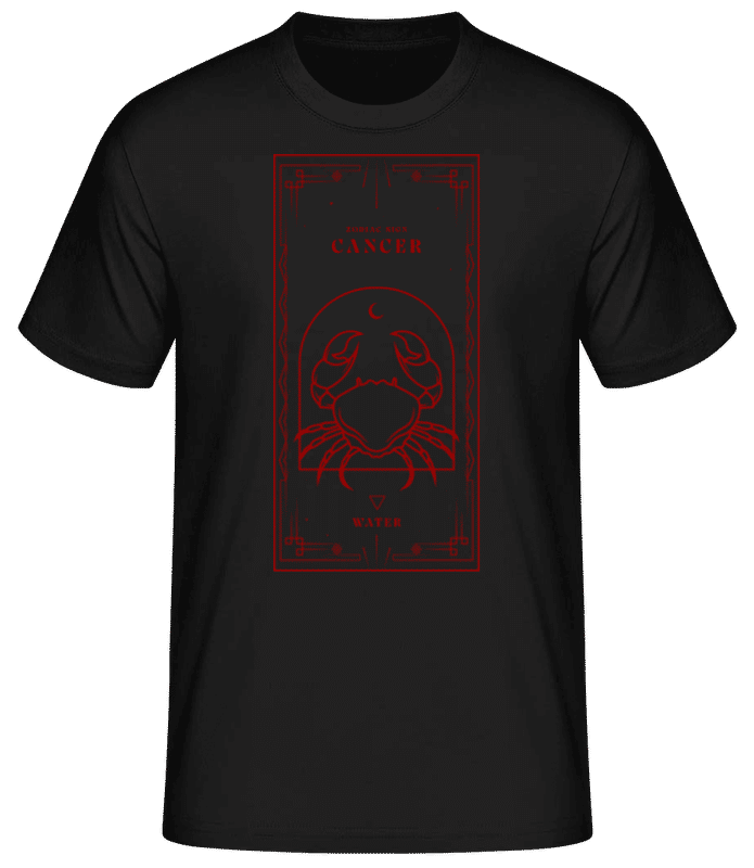 Preview: Art Deco Zodiac Sign Cancer - Men's Basic T-Shirt - Black - Front