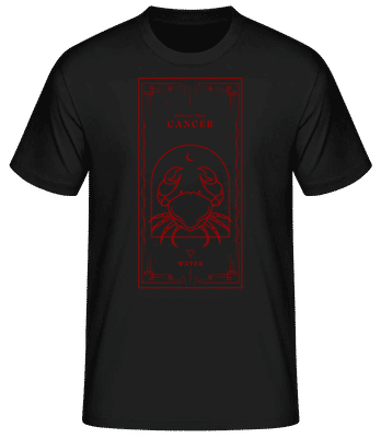 Art Deco Zodiac Sign Cancer - Männer Basic T-Shirt - Schwarz - Vorne