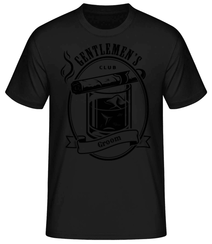Vorschau: Gentlemen's Club Groom Black - Männer Basic T-Shirt - Schwarz - Vorne