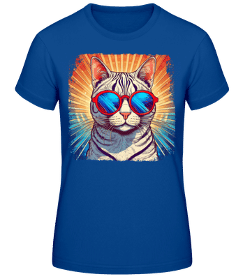 Bengal Cat Hippie Look - Women's Basic T-Shirt - Royal blue - Front