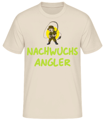 Nachwuchs Angler - Männer Basic T-Shirt - Creme - Vorne