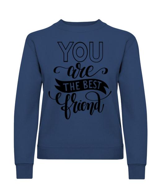 Aperçu: You Are The Best Friend - Sweatshirt Femme - Bleu marine - Devant