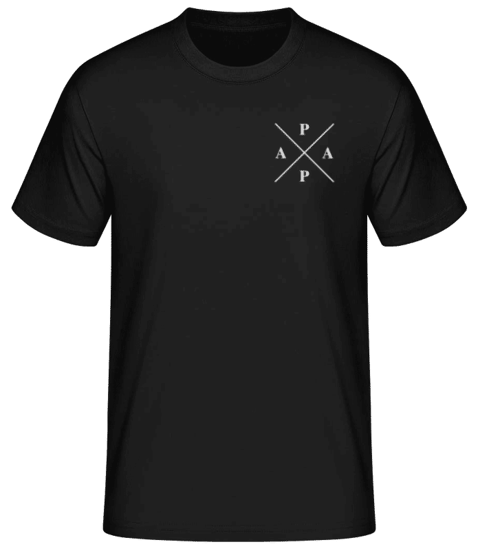 Vorschau: Papa Est. Vatertag Geschenk - Männer Basic T-Shirt - Schwarz - Vorne