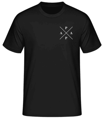 Papa Est. Vatertag Geschenk - Männer Basic T-Shirt - Schwarz - Vorne