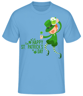 Happy St. Patrick's Day Logo - T-shirt standard Homme - Bleu clair - Devant