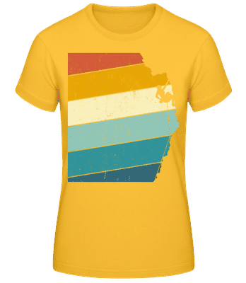 Grimpeur Rétro Femme - T-shirt standard Femme - Jaune doré - Devant