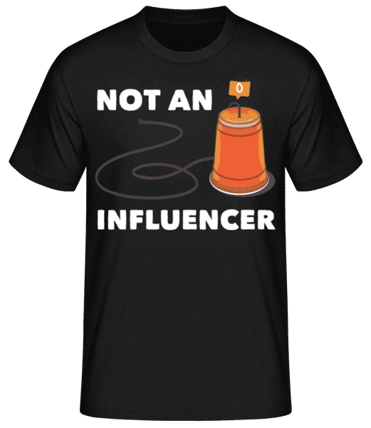 Aperçu: Not An Influencer - T-shirt standard Homme - Noir - Devant