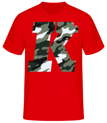 King Camouflage - Pánske basic tričko - Červená - Predné