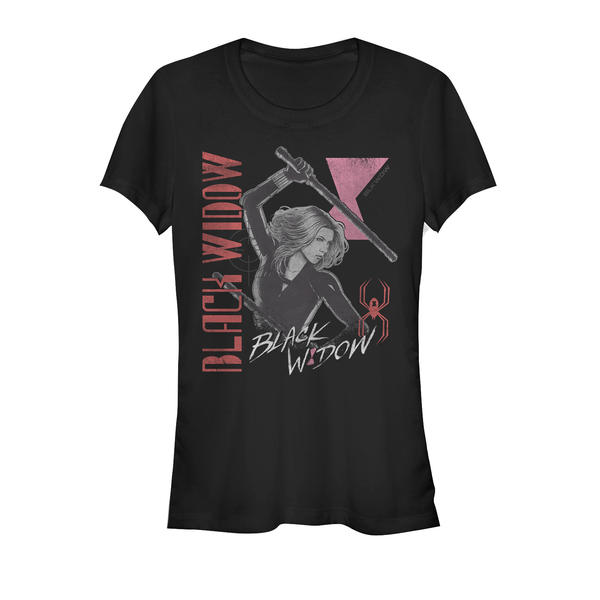 Aperçu: Marvel - Black Widow - Black Widow Retro - Femme T-shirt - Noir - Devant