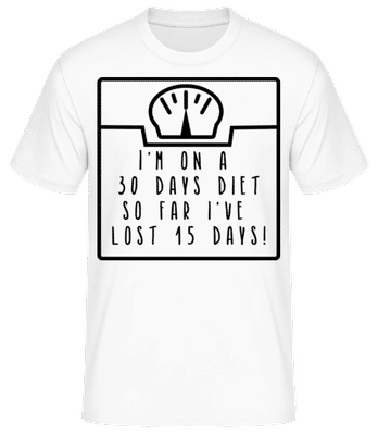 30 Days Diet - T-shirt standard Homme - Blanc - Devant
