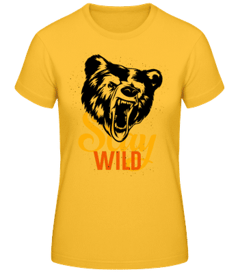 Stay Wild Red Orange - Dámske basic tričko - Zlatožltá - Predné