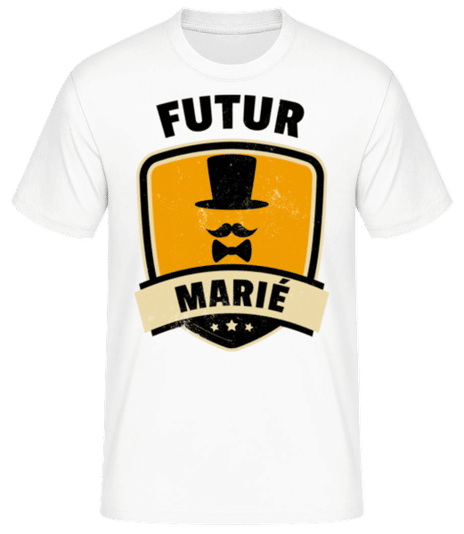 Aperçu: Futur Marié - T-shirt standard Homme - Blanc - Devant