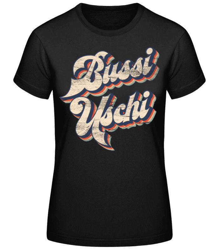 Vorschau: Bussi Uschi - Frauen Basic T-Shirt - Schwarz - Vorne