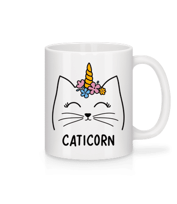 Caticorn - Mug en céramique blanc - Blanc - Devant