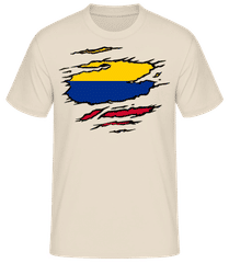 Ripped Flag Colombia · Men's B&C T-Shirt