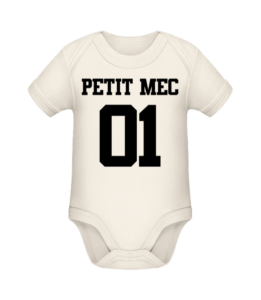Aperçu: Petit Mec - Body manches courtes bio - Crème - Devant