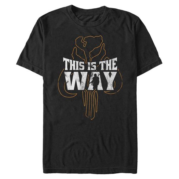 Preview: Star Wars - The Mandalorian - Text Way - Men's T-Shirt - Black - Front