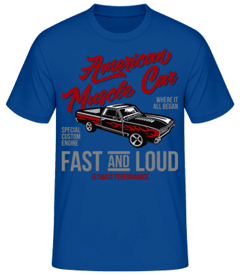 American Muscle Car - Männer Basic T-Shirt - Royalblau - Vorne