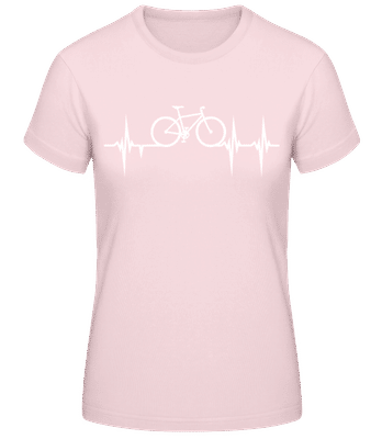 bike heartbeat - Women's Basic T-Shirt - Pink - Front