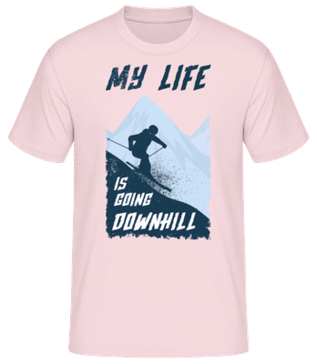 Downhill - T-shirt standard Homme - Rose - Devant