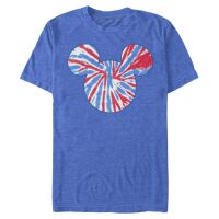 Disney - El ratón Miguelito Miguelín - Mickey Tie Dye Americana - Hombres Camiseta - Azul real moteado - delante