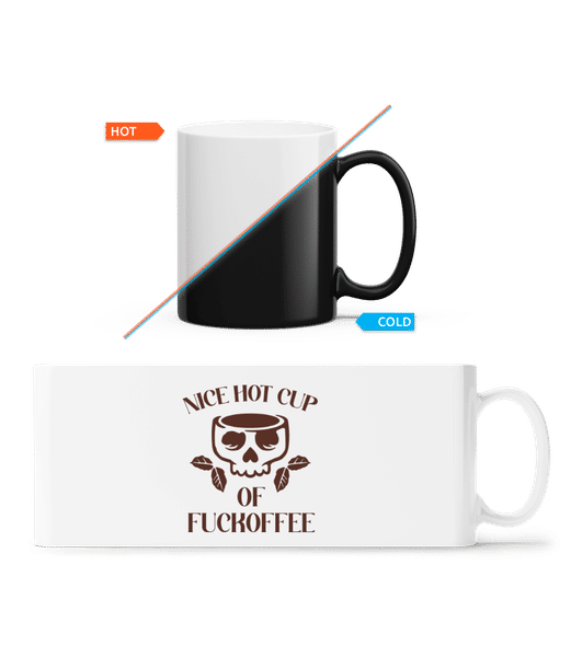 Vorschau: Nice Hot Cup Of Fuckoffee - Zaubertasse - Weiß - Vorne