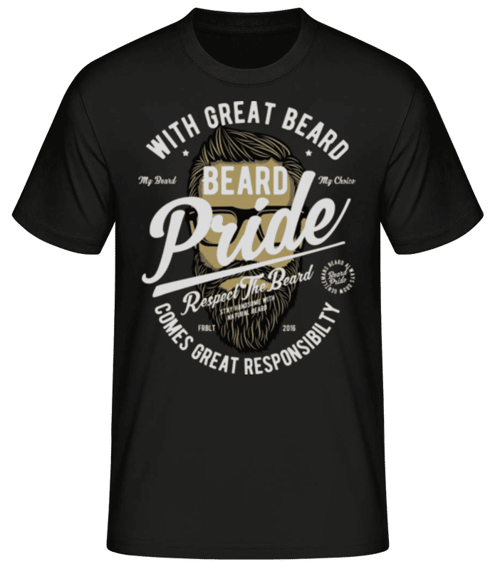 Preview: Beard Pride - Men's Basic T-Shirt - Black - Front