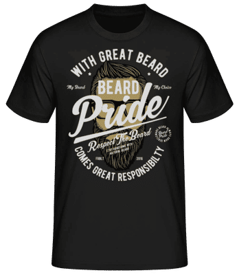 Beard Pride - Pánské basic tričko - Černá - Napřed