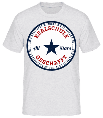 Realschule Geschafft Template - Männer T-Shirt B&C - Grau meliert - Vorne