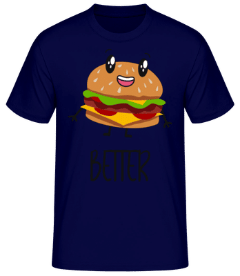 Better Together Burger - T-shirt standard Homme - Bleu marine - Devant