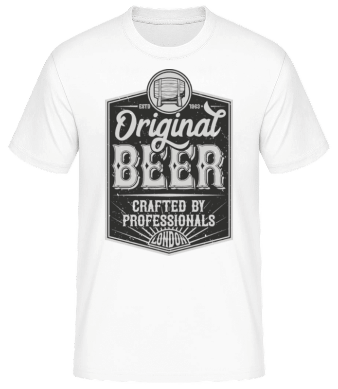 Vorschau: Original Beer - Männer Basic T-Shirt - Weiß - Vorne