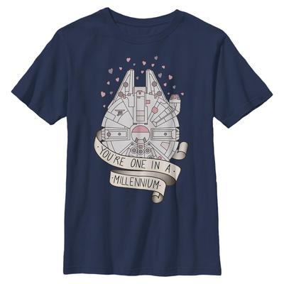 Star Wars - Millennium Falcon One in a Mill - Enfant T-shirt - Bleu marine - Devant