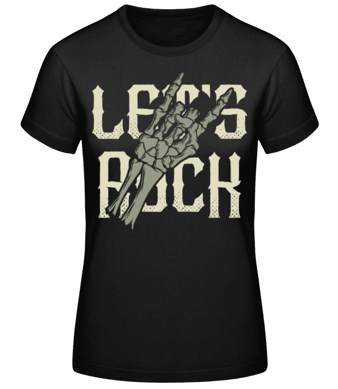 Náhled: Lets Rock - Dámské basic tričko - Černá - Napřed