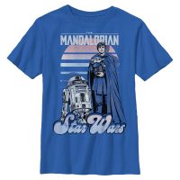 Star Wars - The Mandalorian - Luke Skywalker A Boy And His Droid - Niños Camiseta - Azul real - delante