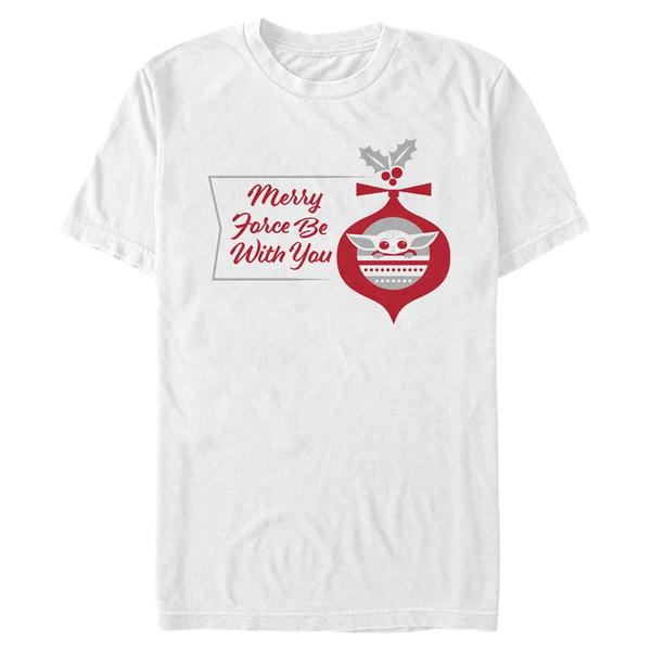Aperçu: Star Wars - The Mandalorian - The Child Merry Force - Christmas - Homme T-shirt - Blanc - Devant