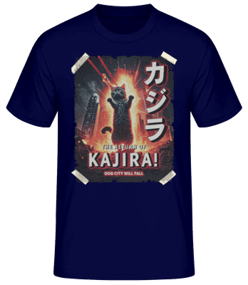 Catzilla The Return Of Kajira - Männer Basic T-Shirt - Marine - Vorne