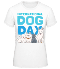 International Dog Day - Dámske basic tričko - Biela - Predné