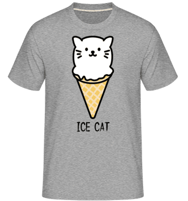 Ice Cat -  T-Shirt Shirtinator homme - Gris chiné - Devant