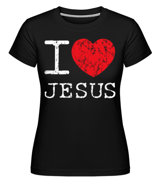 Aperçu: I Love Jesus -  T-shirt Shirtinator femme - Noir - Devant
