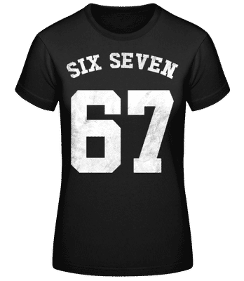 67 Six Seven College Type - Women's B&C T-Shirt - Black - Front